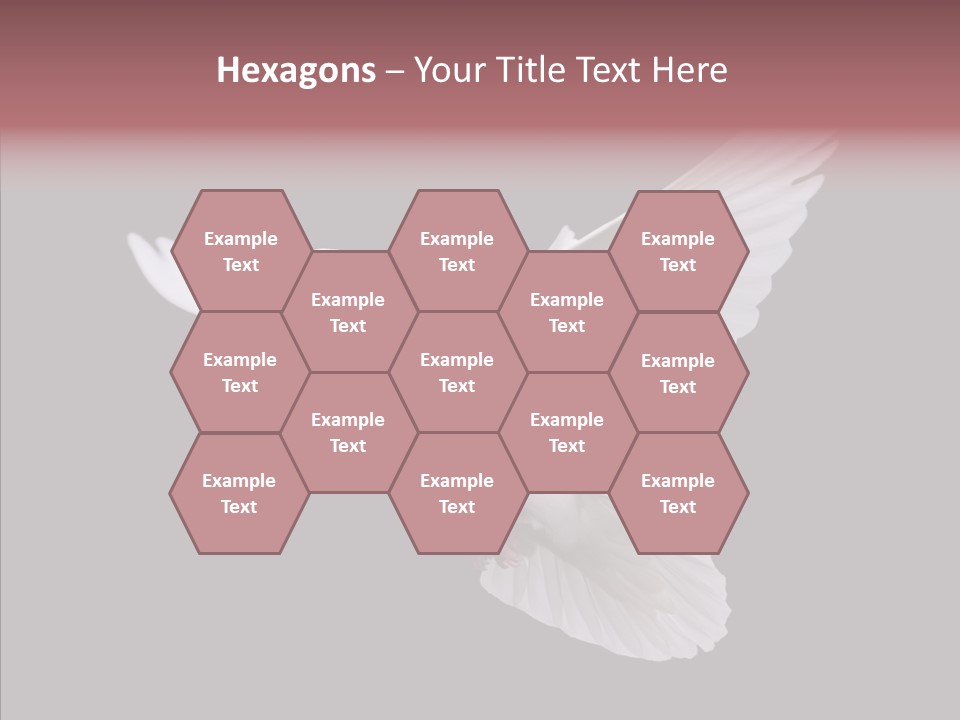 White Peace Free Flying PowerPoint Template