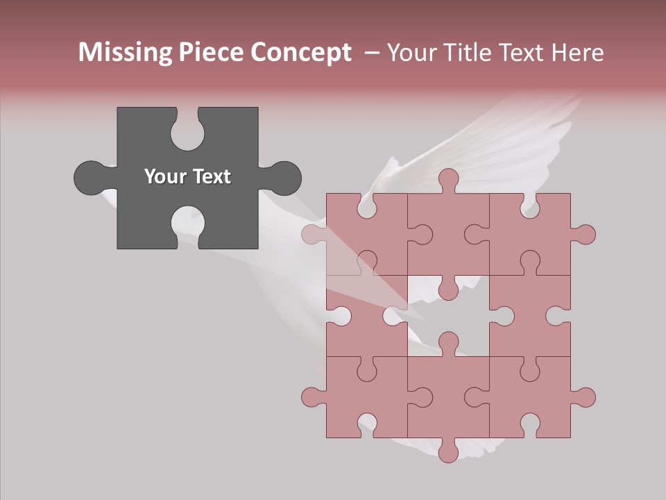 White Peace Free Flying PowerPoint Template