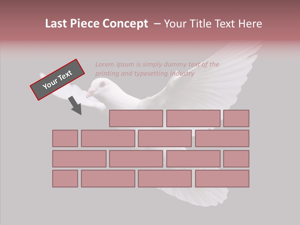 White Peace Free Flying PowerPoint Template