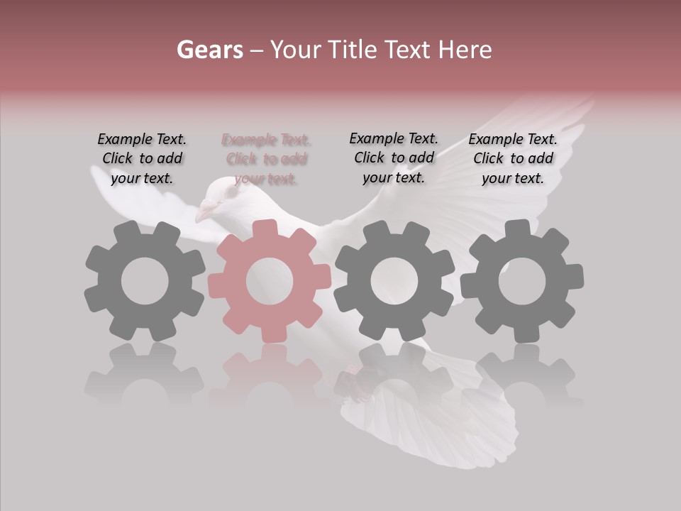 White Peace Free Flying PowerPoint Template