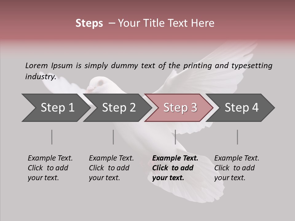 White Peace Free Flying PowerPoint Template