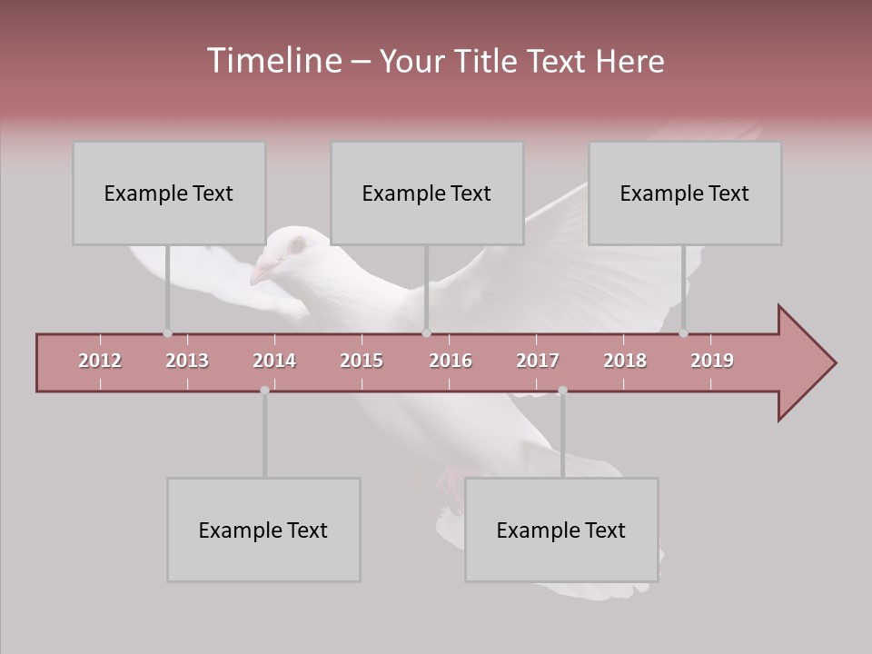 White Peace Free Flying PowerPoint Template