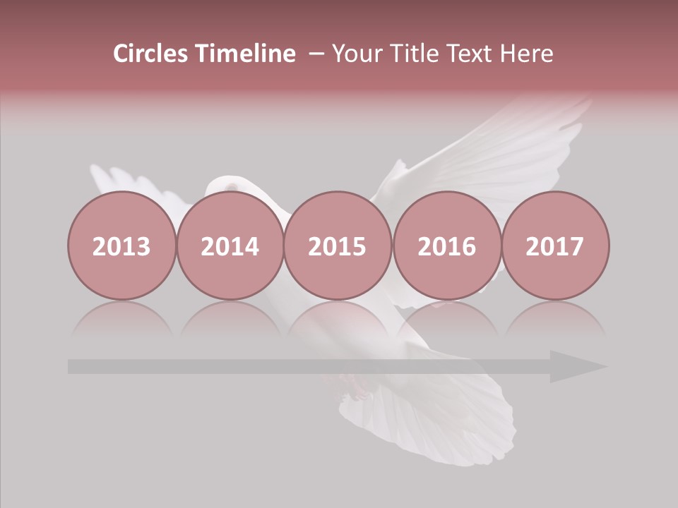 White Peace Free Flying PowerPoint Template