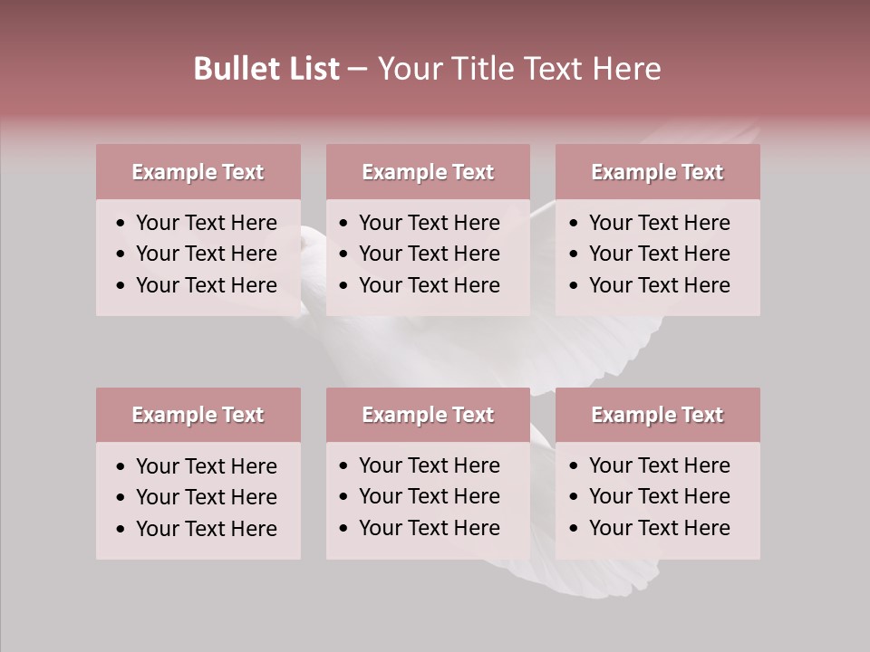 White Peace Free Flying PowerPoint Template