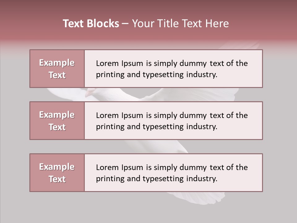 White Peace Free Flying PowerPoint Template