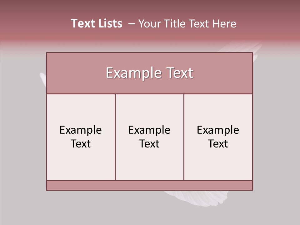 White Peace Free Flying PowerPoint Template