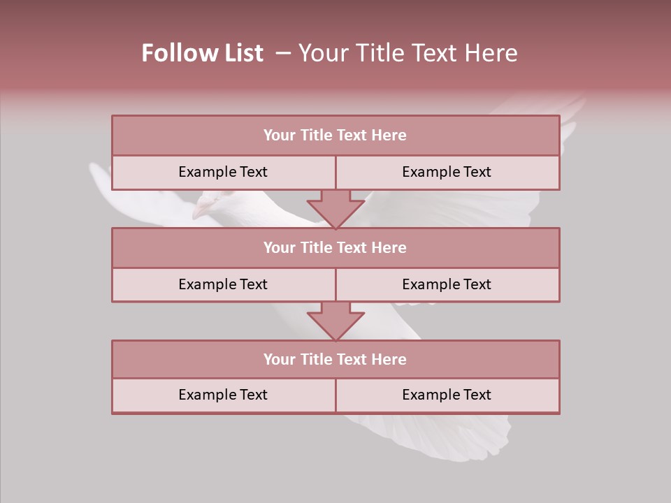 White Peace Free Flying PowerPoint Template