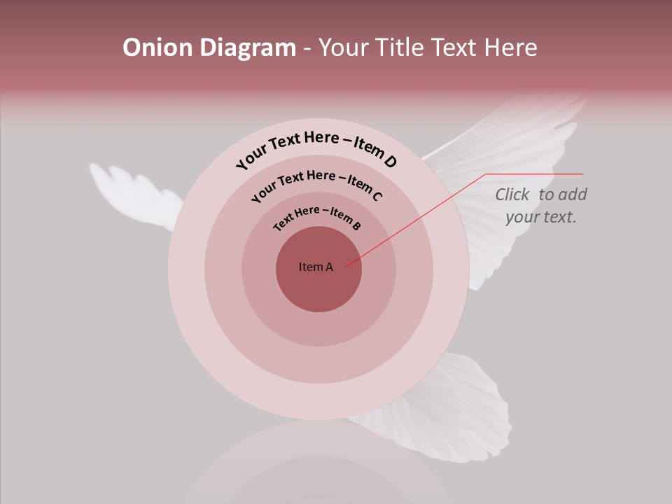 White Peace Free Flying PowerPoint Template