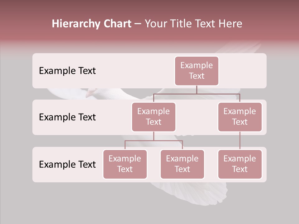 White Peace Free Flying PowerPoint Template