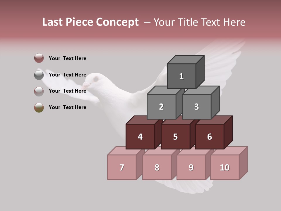 White Peace Free Flying PowerPoint Template