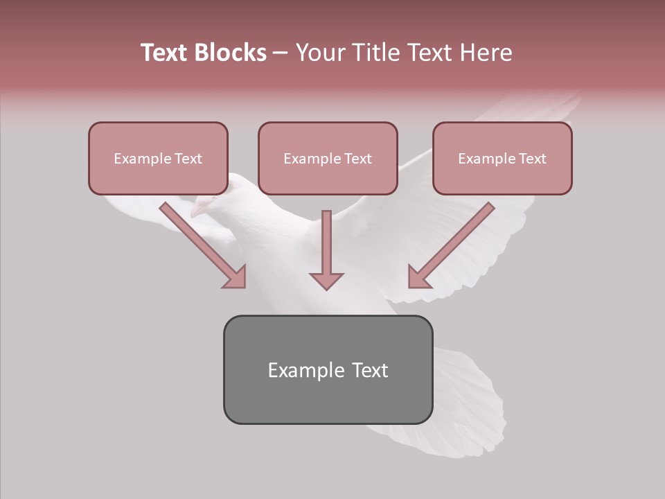 White Peace Free Flying PowerPoint Template