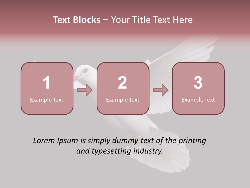 White Peace Free Flying PowerPoint Template