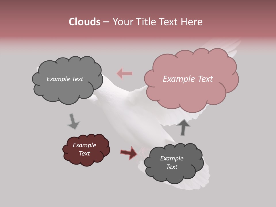 White Peace Free Flying PowerPoint Template