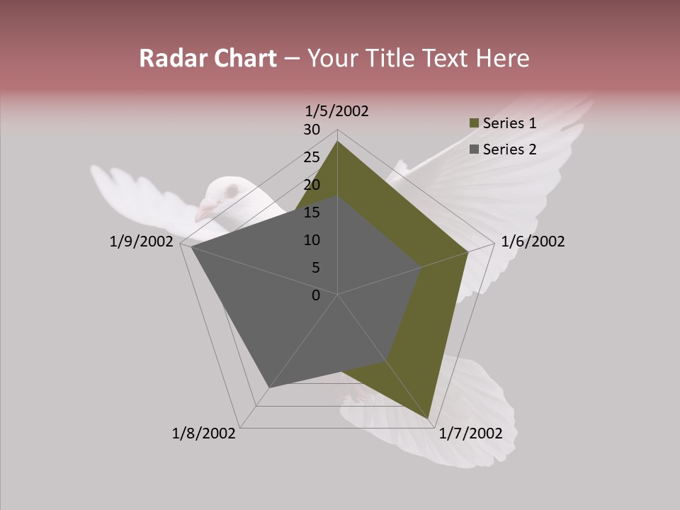 White Peace Free Flying PowerPoint Template