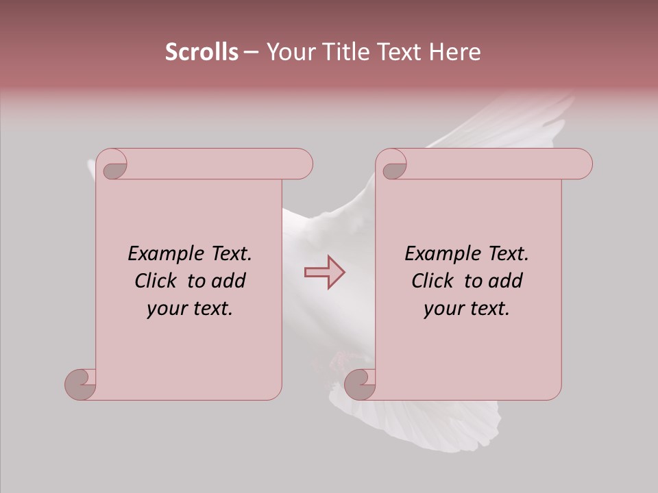 White Peace Free Flying PowerPoint Template