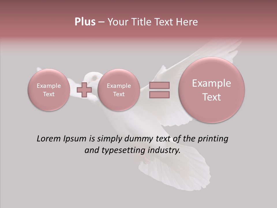 White Peace Free Flying PowerPoint Template