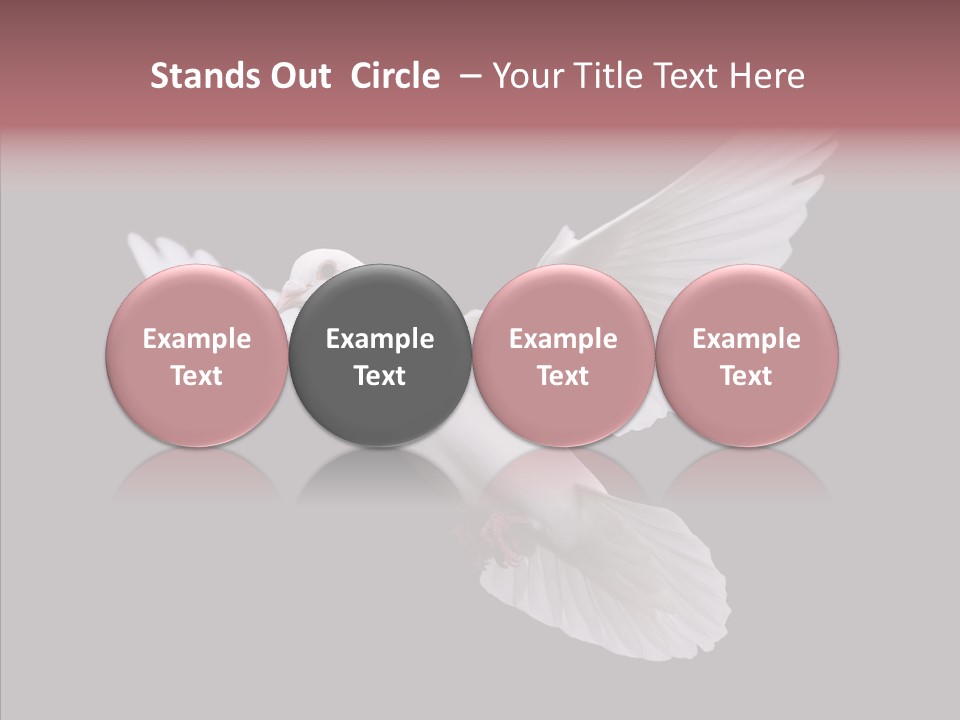 White Peace Free Flying PowerPoint Template