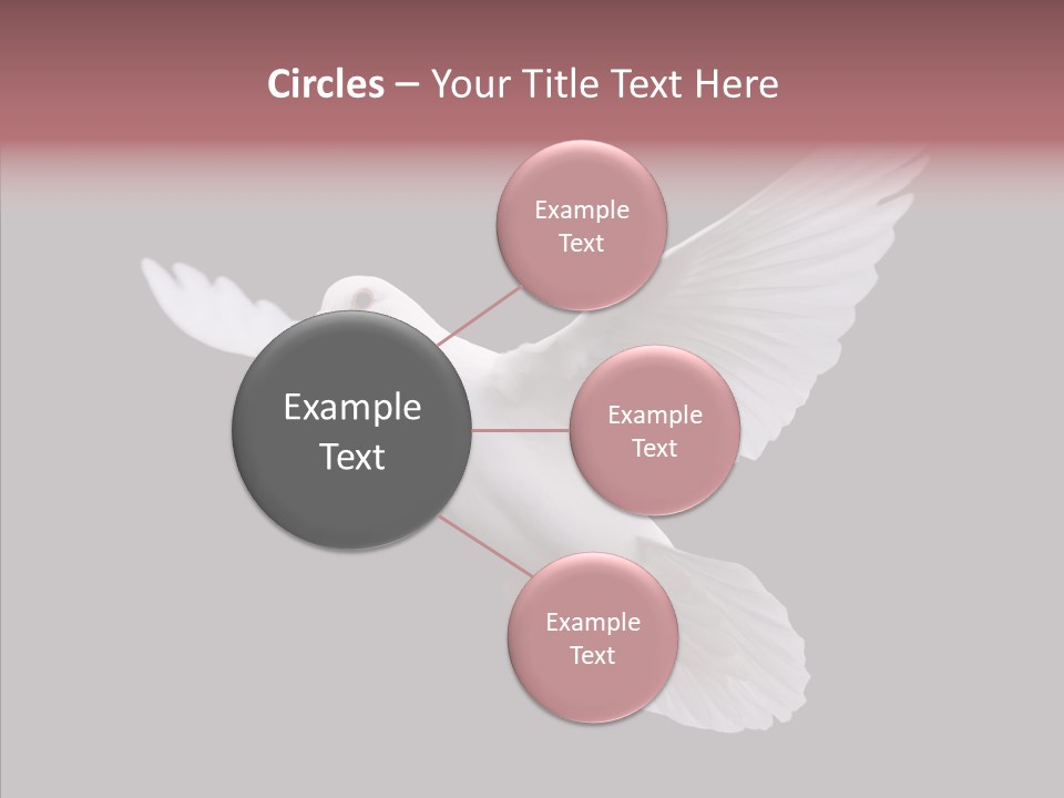 White Peace Free Flying PowerPoint Template