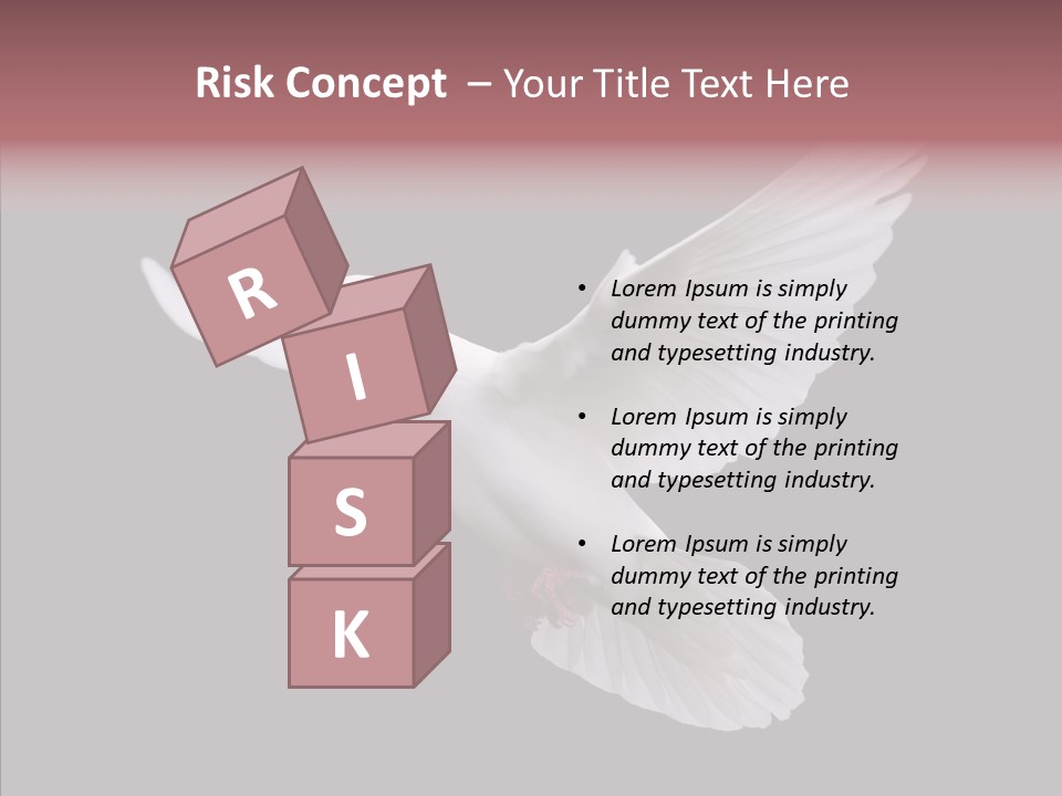 White Peace Free Flying PowerPoint Template