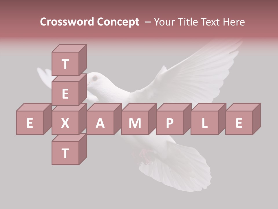 White Peace Free Flying PowerPoint Template