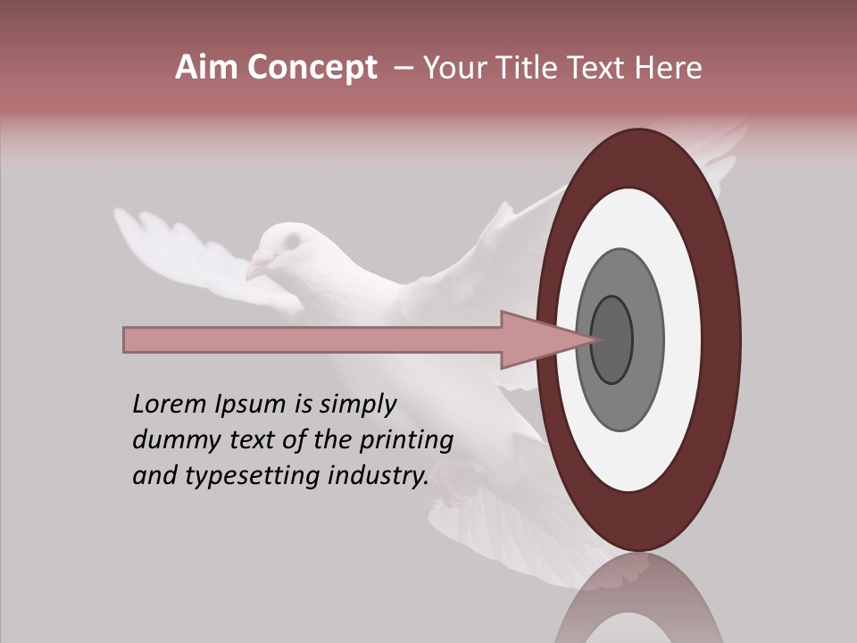 White Peace Free Flying PowerPoint Template