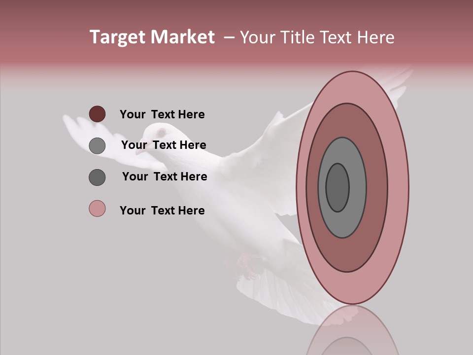White Peace Free Flying PowerPoint Template