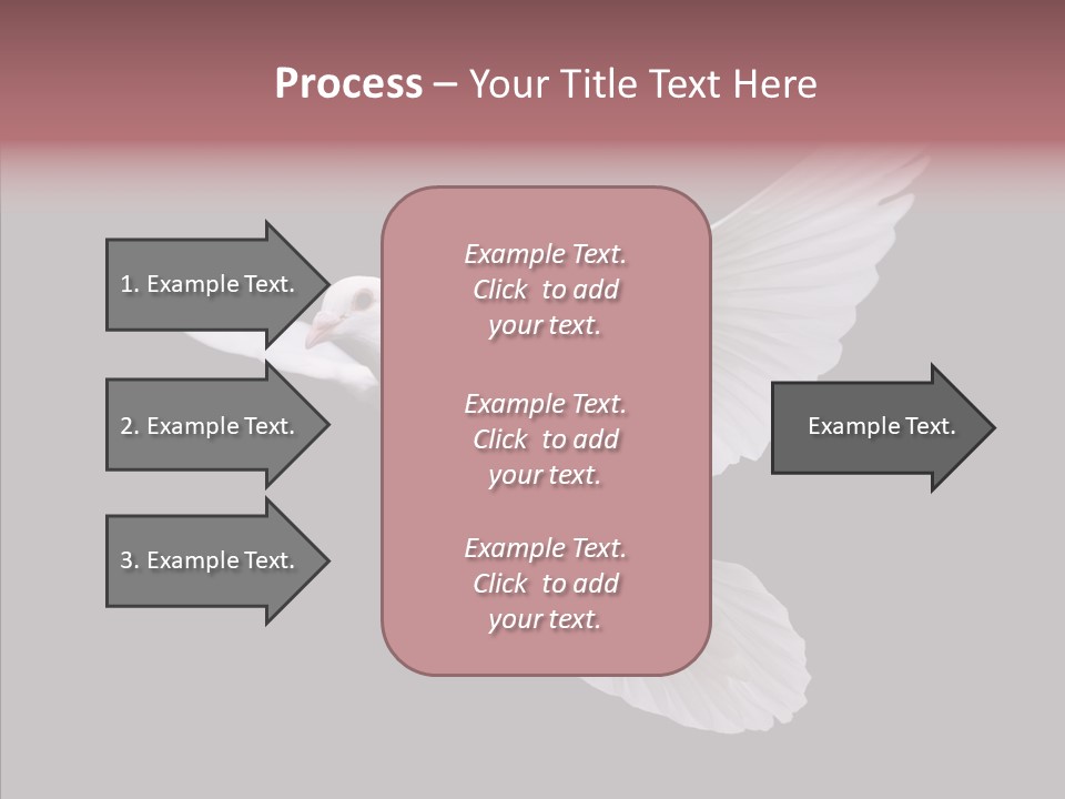 White Peace Free Flying PowerPoint Template