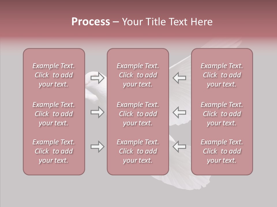 White Peace Free Flying PowerPoint Template
