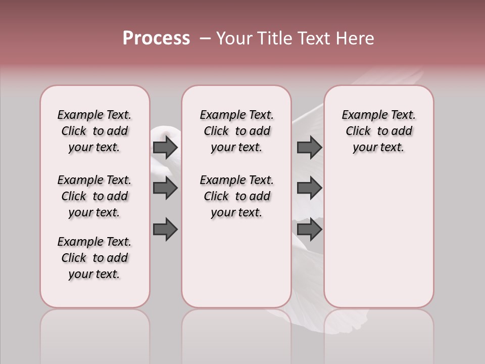 White Peace Free Flying PowerPoint Template