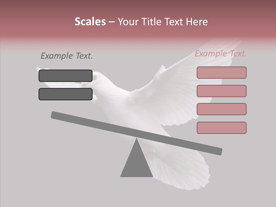 White Peace Free Flying PowerPoint Template