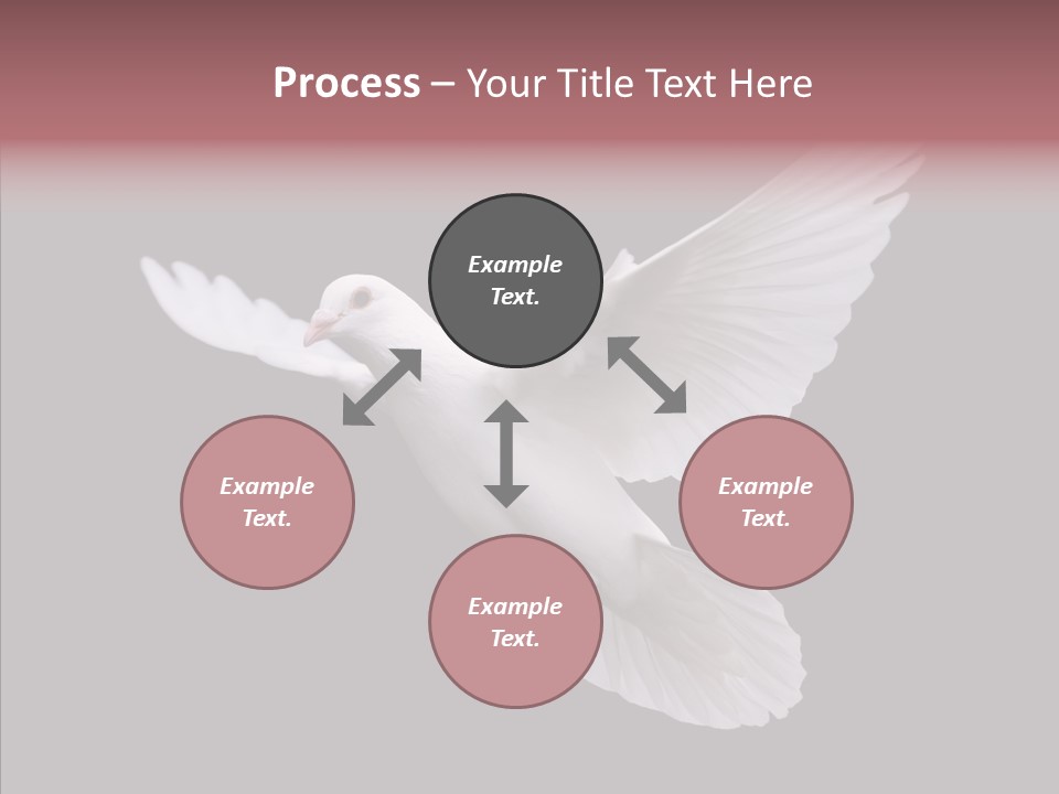 White Peace Free Flying PowerPoint Template