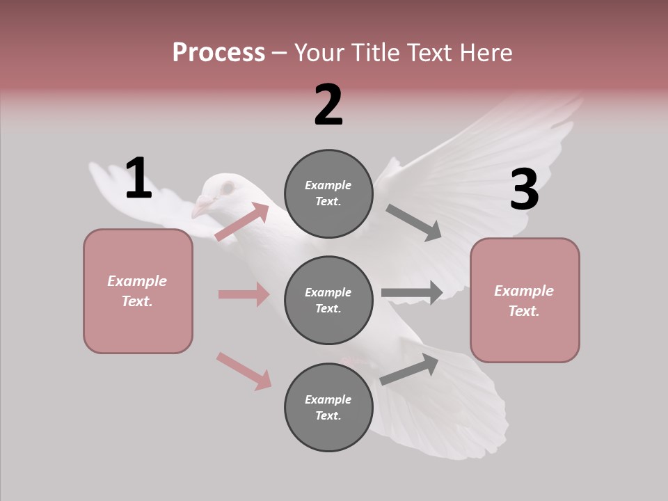 White Peace Free Flying PowerPoint Template