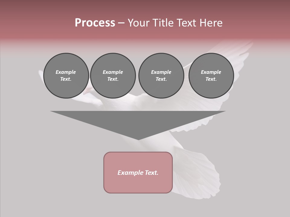 White Peace Free Flying PowerPoint Template