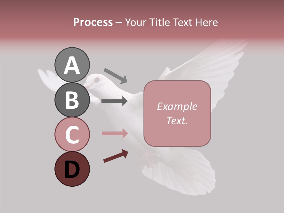 White Peace Free Flying PowerPoint Template