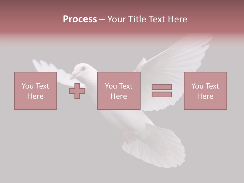 White Peace Free Flying PowerPoint Template