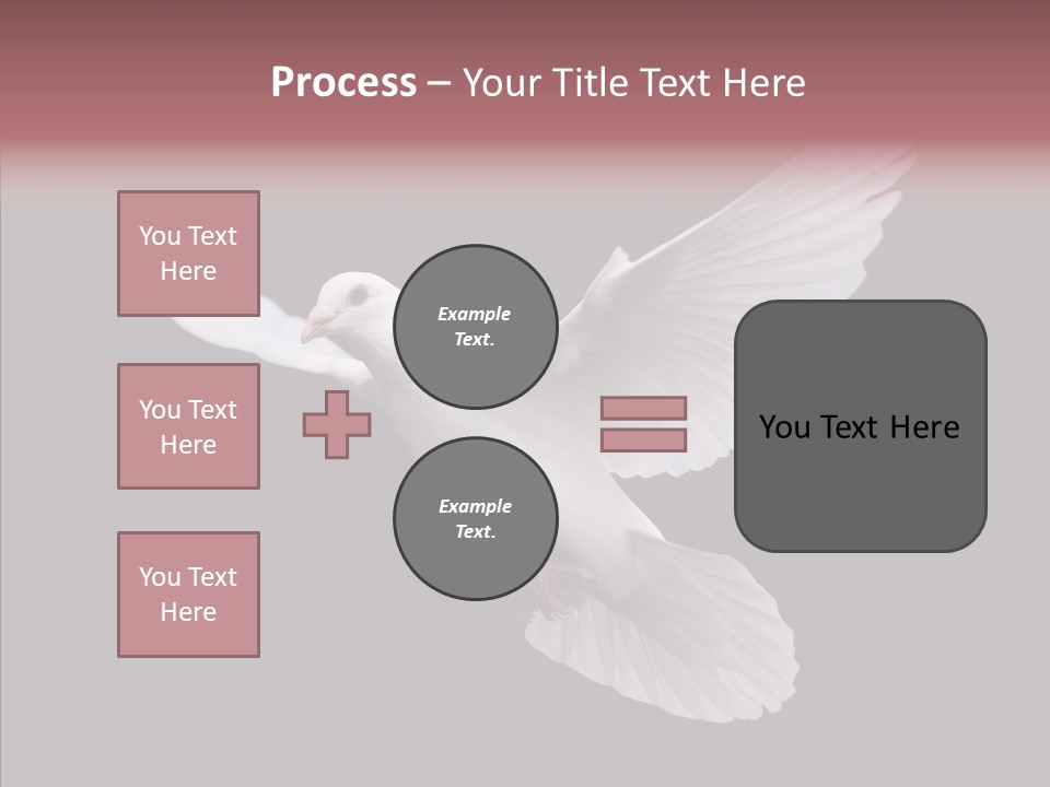 White Peace Free Flying PowerPoint Template