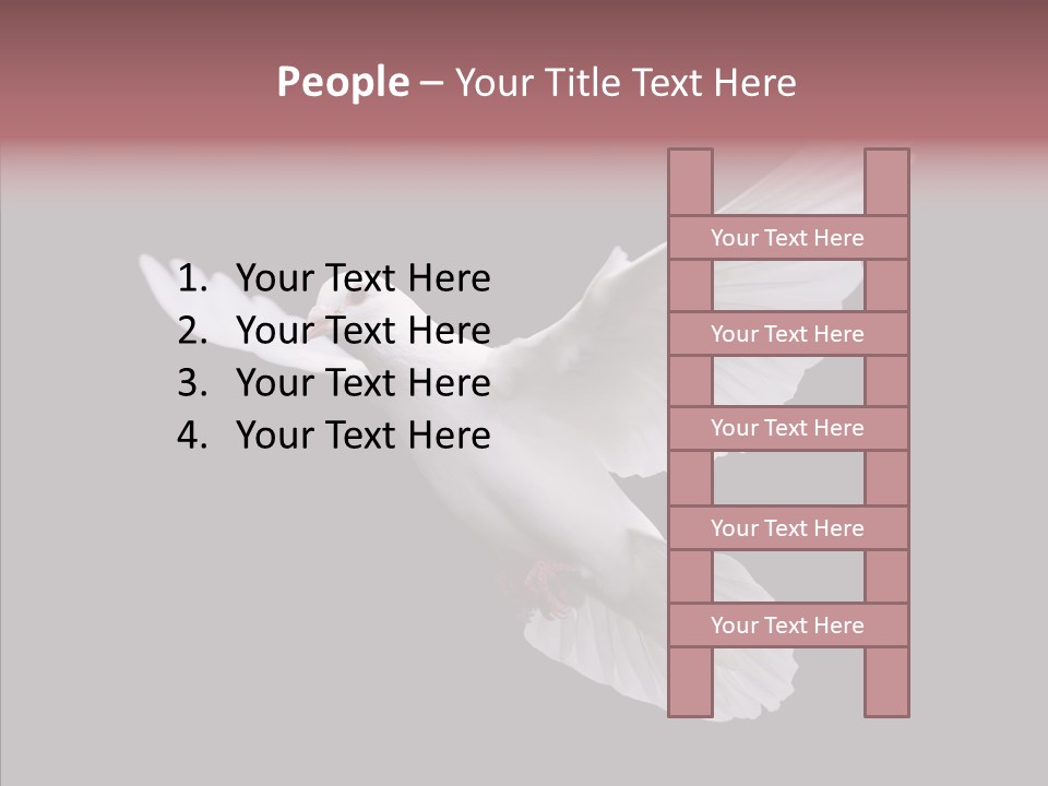 White Peace Free Flying PowerPoint Template
