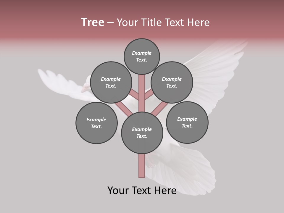White Peace Free Flying PowerPoint Template