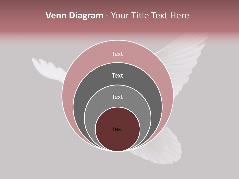 White Peace Free Flying PowerPoint Template