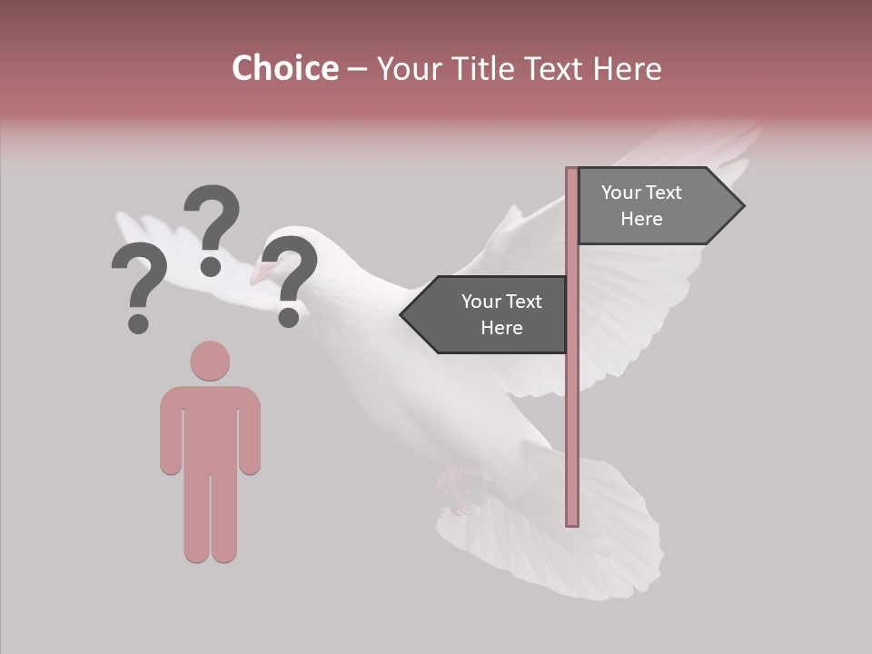 White Peace Free Flying PowerPoint Template
