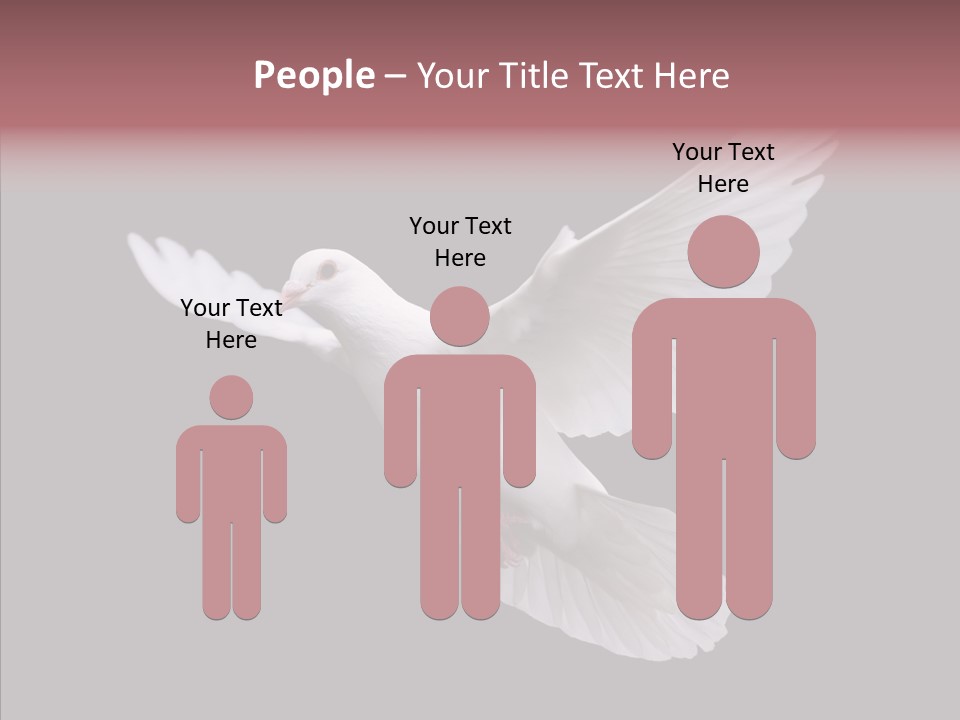 White Peace Free Flying PowerPoint Template