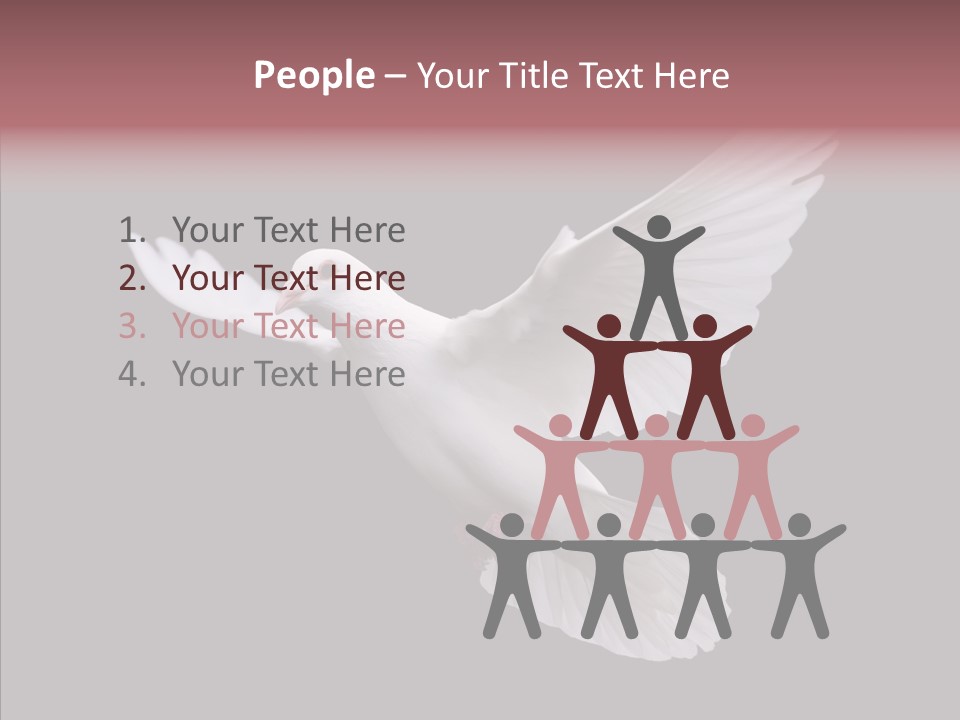 White Peace Free Flying PowerPoint Template