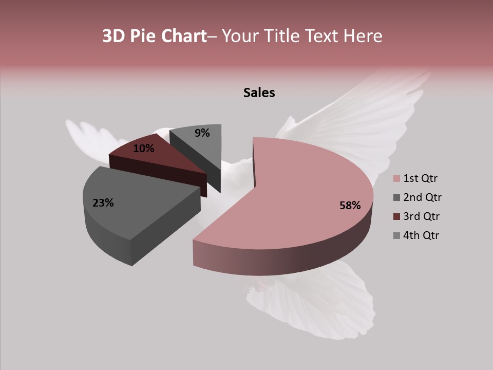 White Peace Free Flying PowerPoint Template