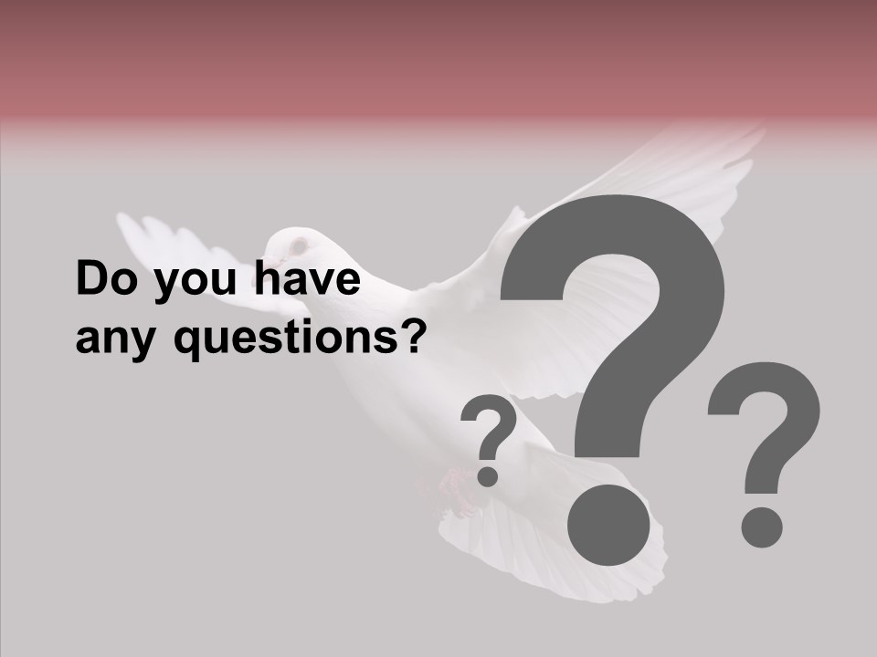 White Peace Free Flying PowerPoint Template