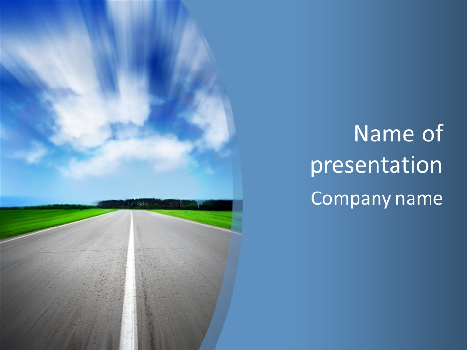 Freeway Motion Nature PowerPoint Template