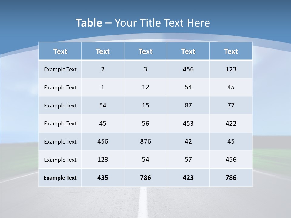 Freeway Motion Nature PowerPoint Template
