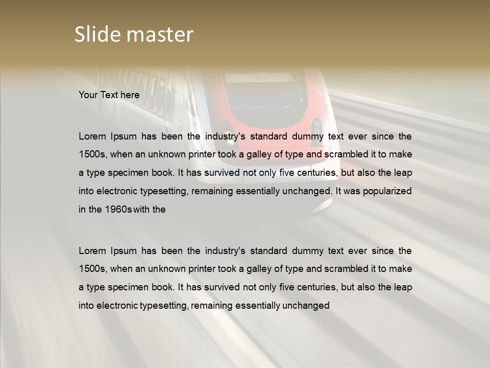 Commuting Wagon Journey PowerPoint Template