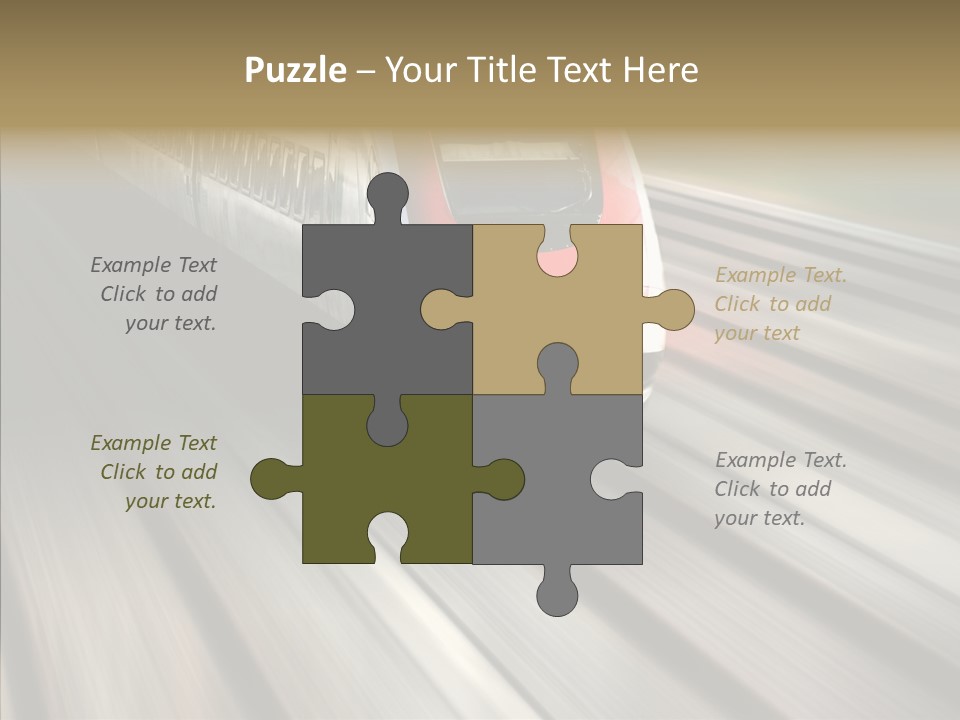 Commuting Wagon Journey PowerPoint Template
