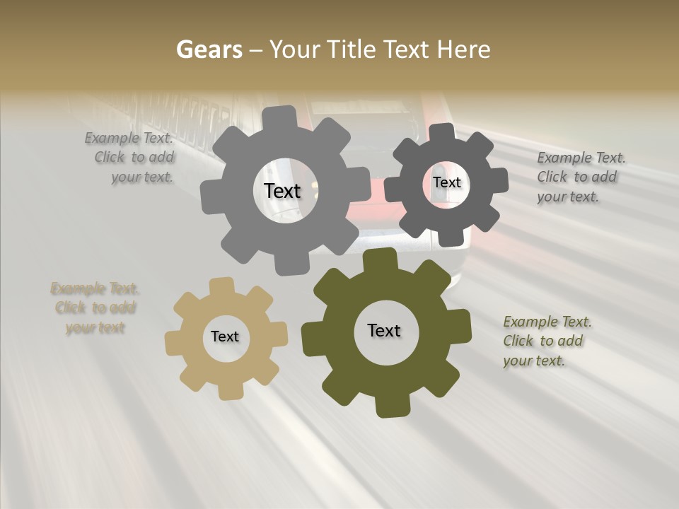 Commuting Wagon Journey PowerPoint Template