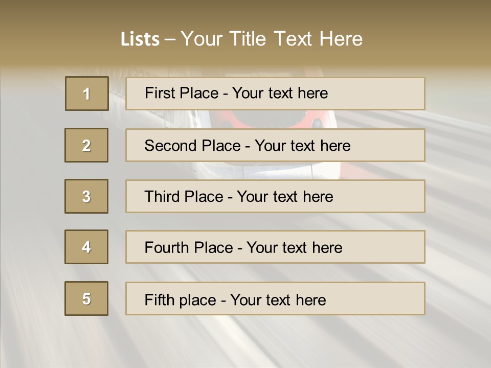 Commuting Wagon Journey PowerPoint Template